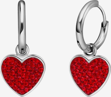 Lucardi Ohrringe in Rot: Vorderseite