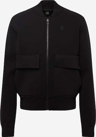 G-Star RAW Knit Cardigan in Black: front