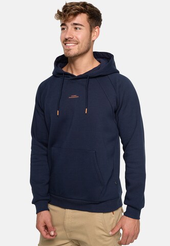 INDICODE JEANS Sweatshirt 'Virginia' in Blauw: voorkant