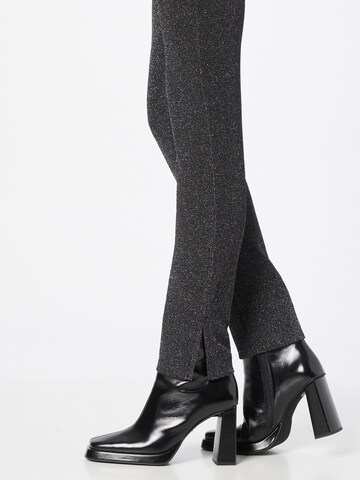 PIECES Slim fit Trousers 'LINA' in Silver
