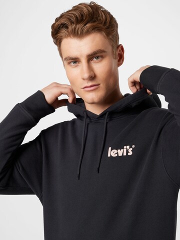 LEVI'S ® Regular Fit Sweatshirt 'Relaxed Graphic Hoodie' in Schwarz