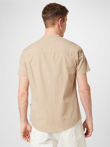 BLEND Regular fit Button Up Shirt in Beige