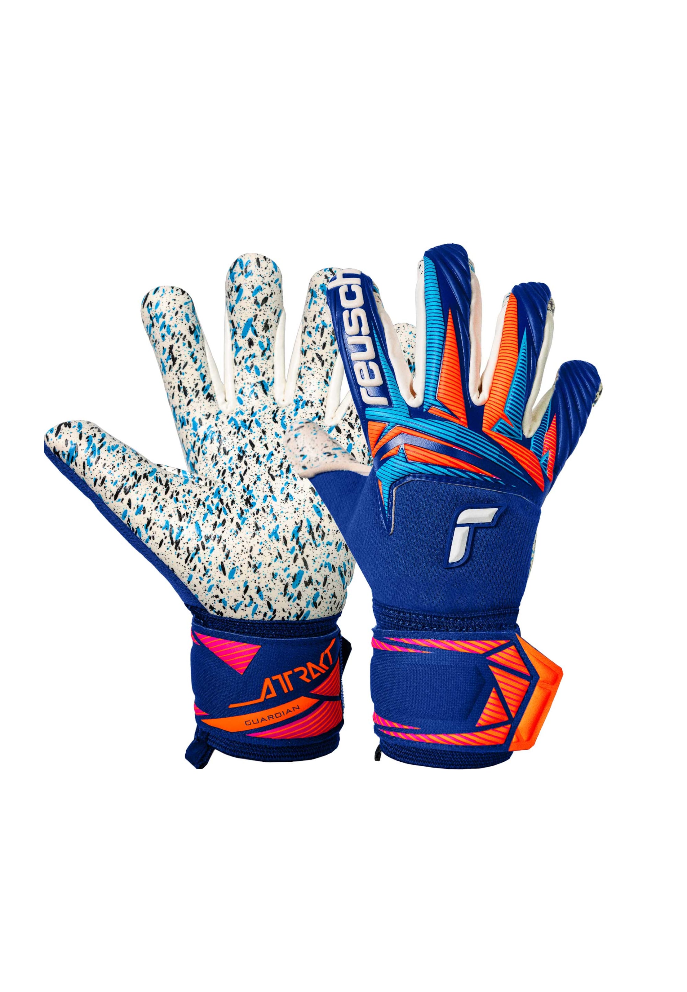 REUSCH Sporthandschoenen 'Attrakt Fusion Guardian Junior' in Blauw: voorkant