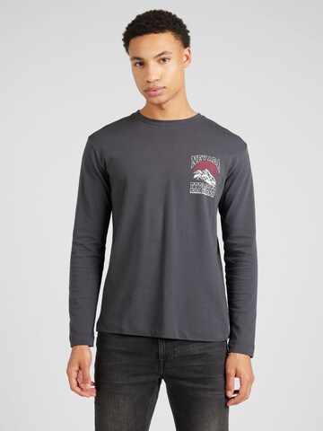 Key Largo - Sweatshirt 'NEVADA ADVENTURE' em cinzento: frente