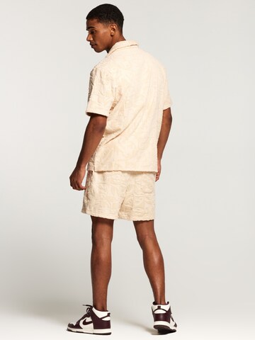 Shiwi Comfort Fit Skjorte 'TOWELING' i beige