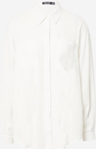 Nasty Gal Blouse in Wit: voorkant