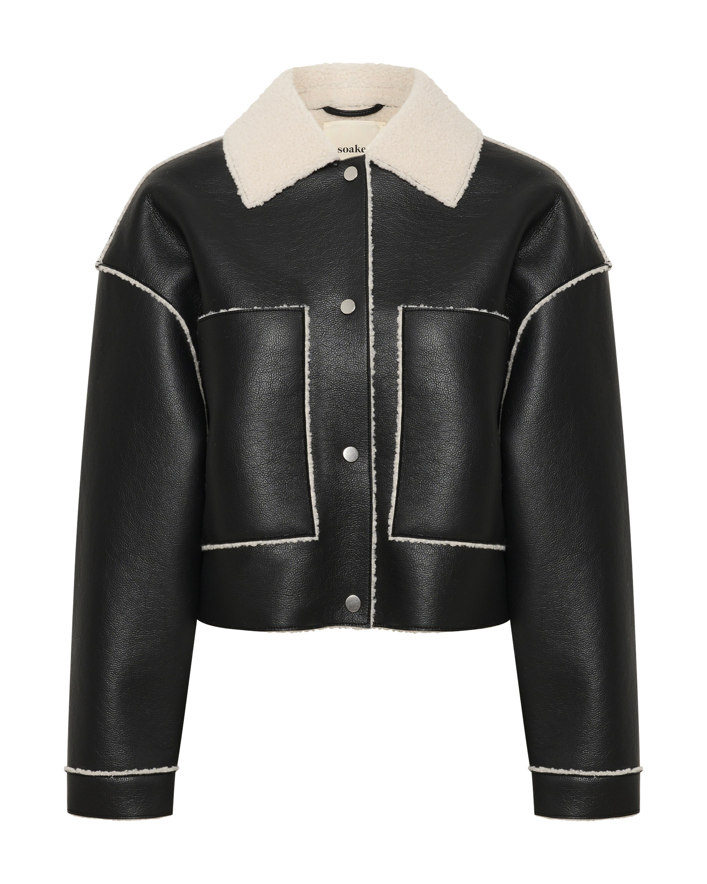 SOAKED IN LUXURY Overgangsjakke 'Loise' i sort, Produktvisning