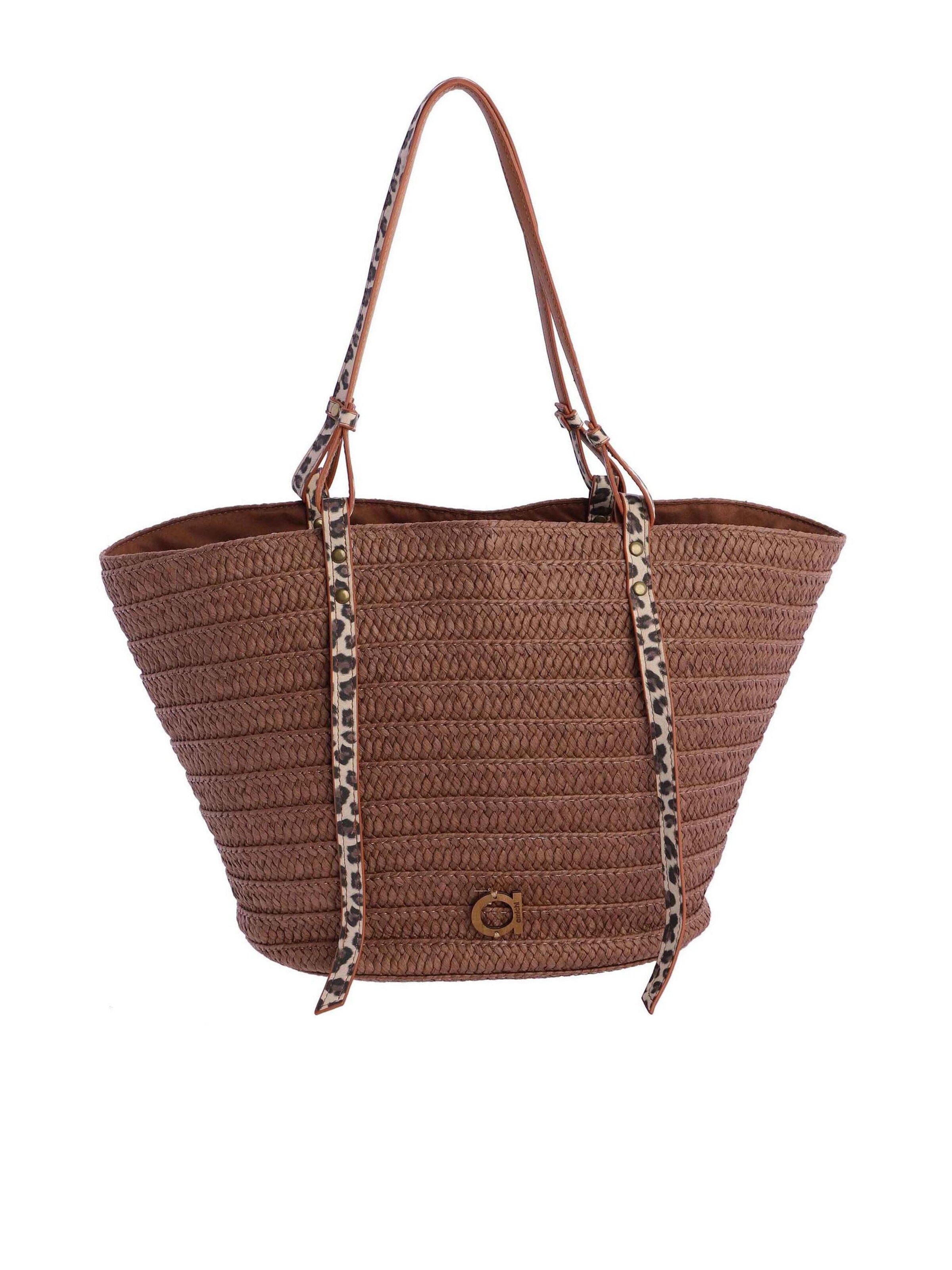 Amichi - Bolsa de playa 'Soleil' en beige: frente