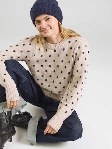 Pulover 'VIDottie' de la VILA pe bej: față