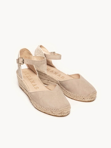 Alhamas - Sandalias con hebilla 'Alpargata Cuña 5 cm' en gris