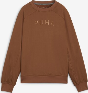 PUMA Athletic Sweatshirt 'CLOUDSPUN' in Brown: front