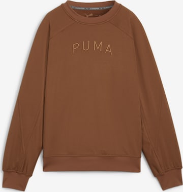 PUMA Sportsweatshirt 'CLOUDSPUN' in Braun: predná strana