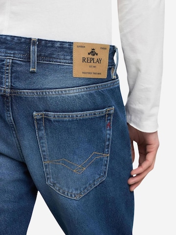 REPLAY Slimfit Jeans 'STRAIGHT MA972 .000.886 0C1' in Blauw