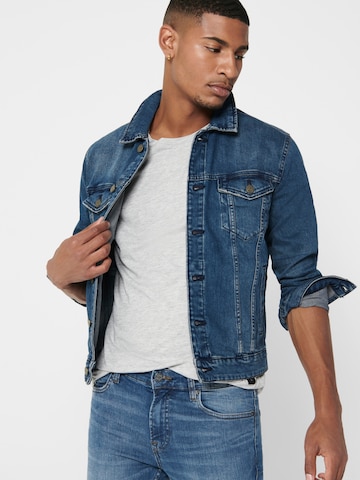 Veste mi-saison Only & Sons en bleu