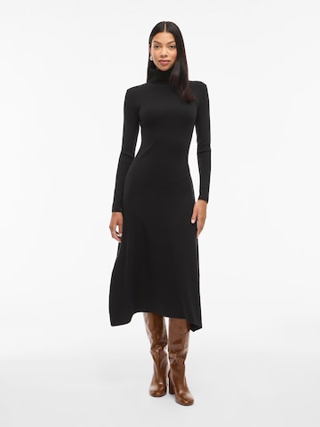 VILA Kootud kleit 'VIAMARIA', värv must: eest vaates