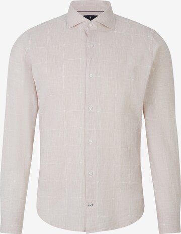 JOOP! Slim fit Button Up Shirt in Beige: front