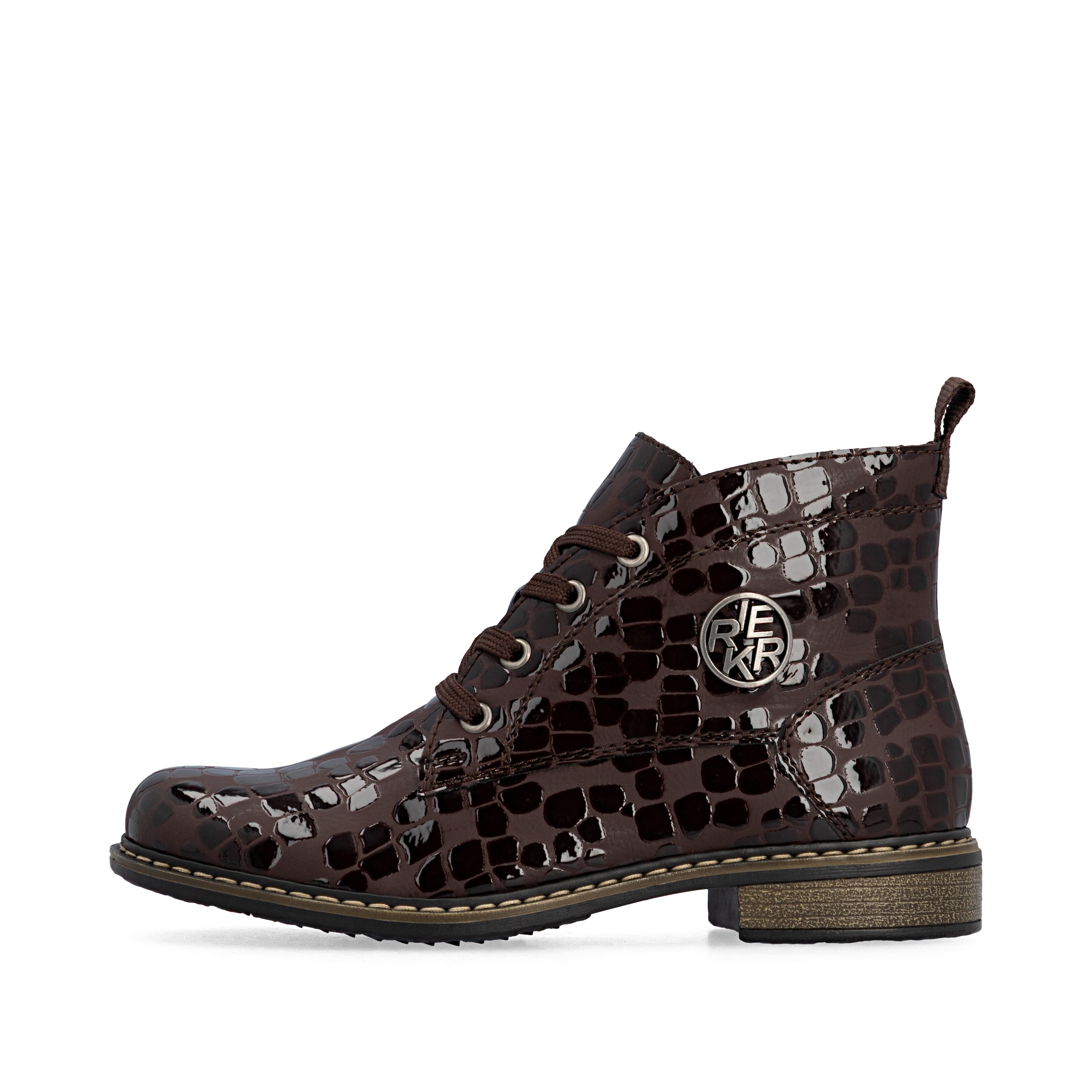 Bottes à lacets Rieker en marron
