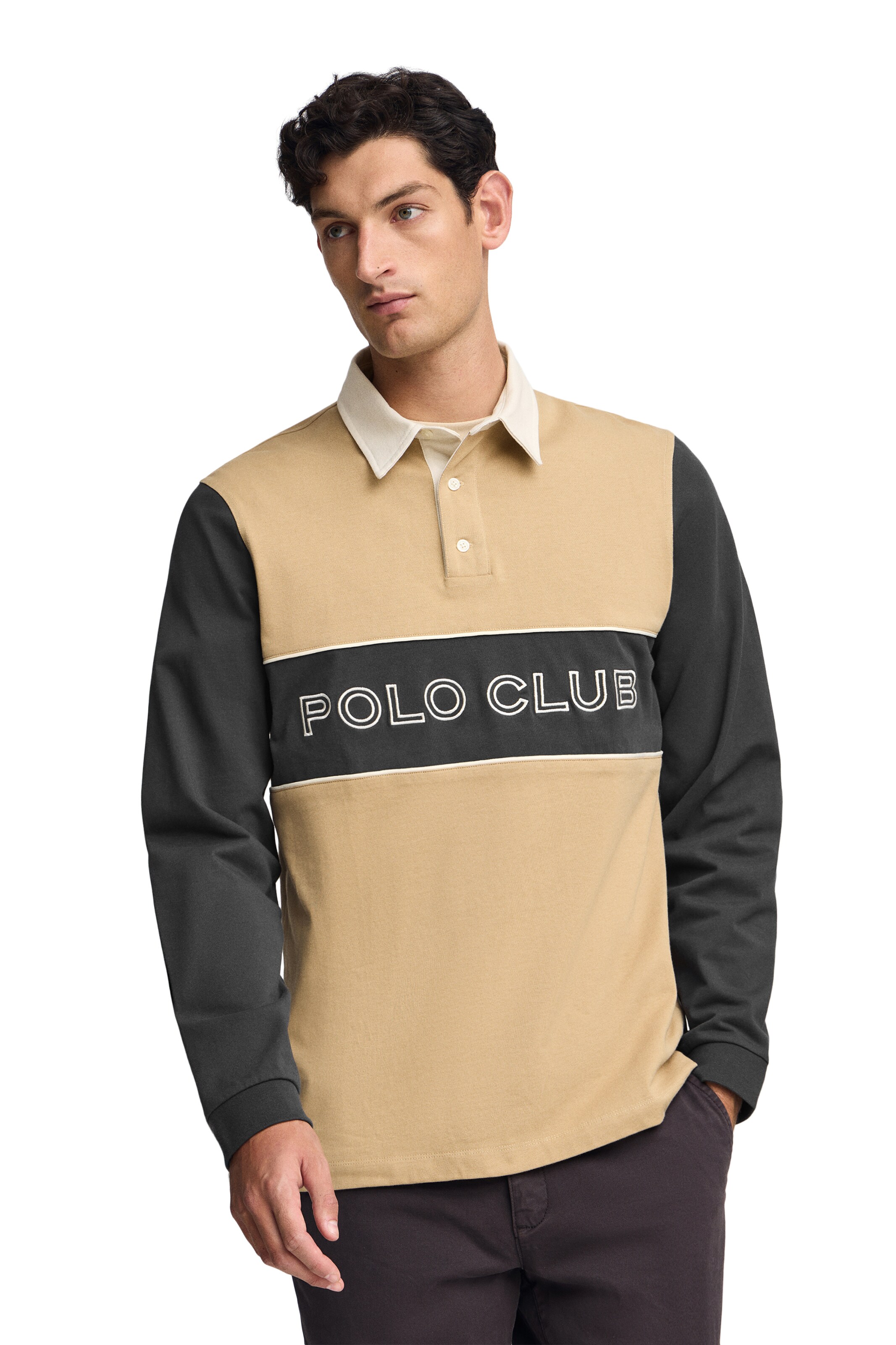 Polo Club Shirt in Brown: front