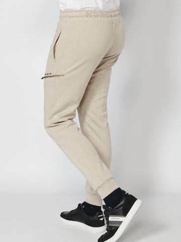 KOROSHI Tapered Trousers in Beige