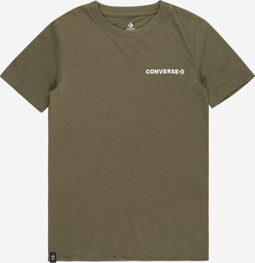 T-Shirt CONVERSE en vert : devant