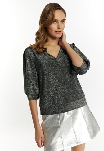 Camicia da donna di faina in argento: frontale