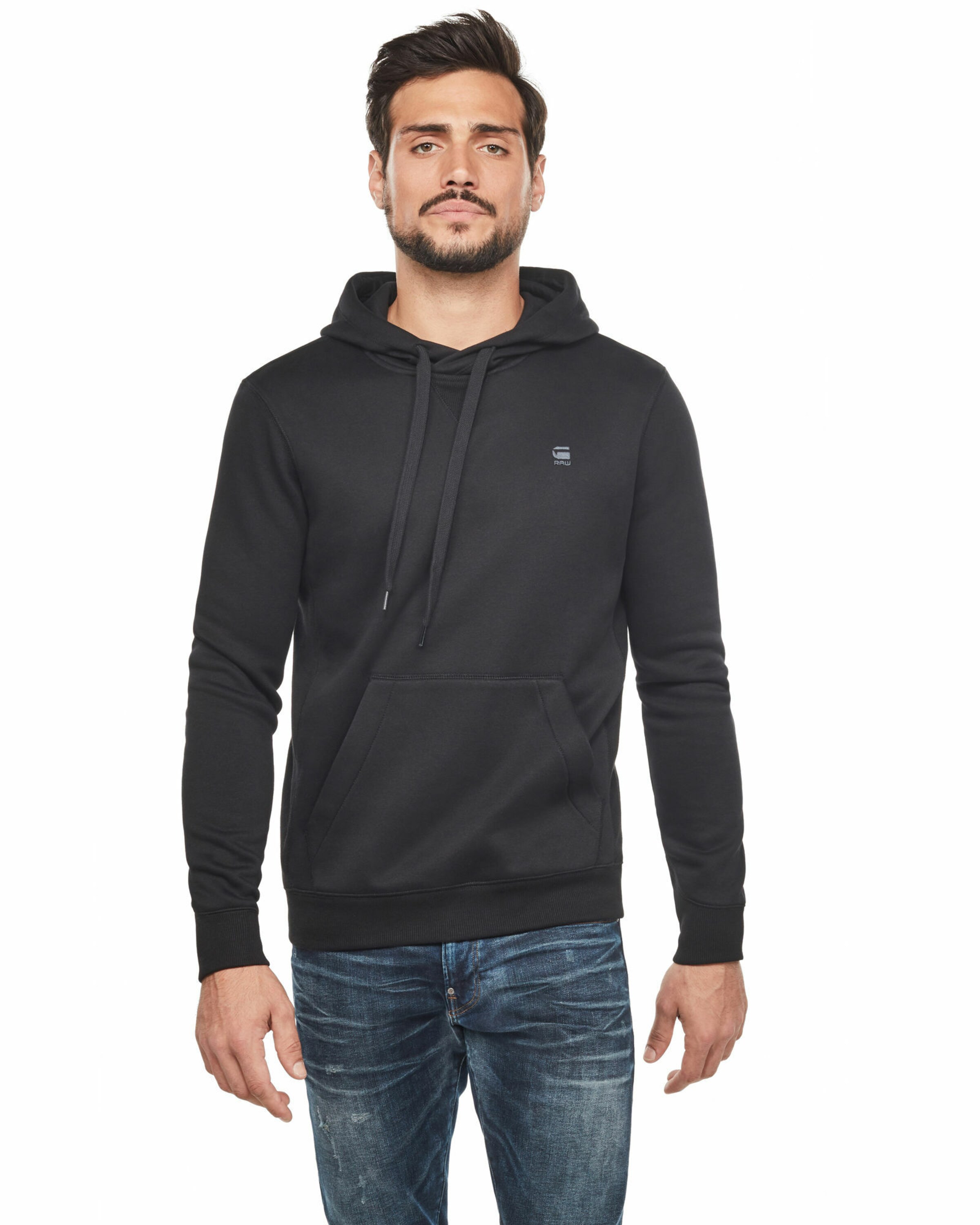 G-STAR Sweatshirt 'Premium Core' in Black: front