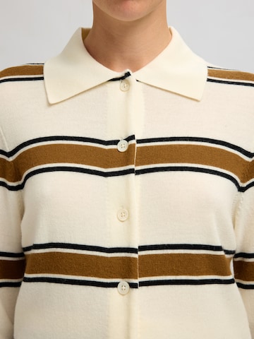 SELECTED Strickjacke 'SLFTHEA' in Beige