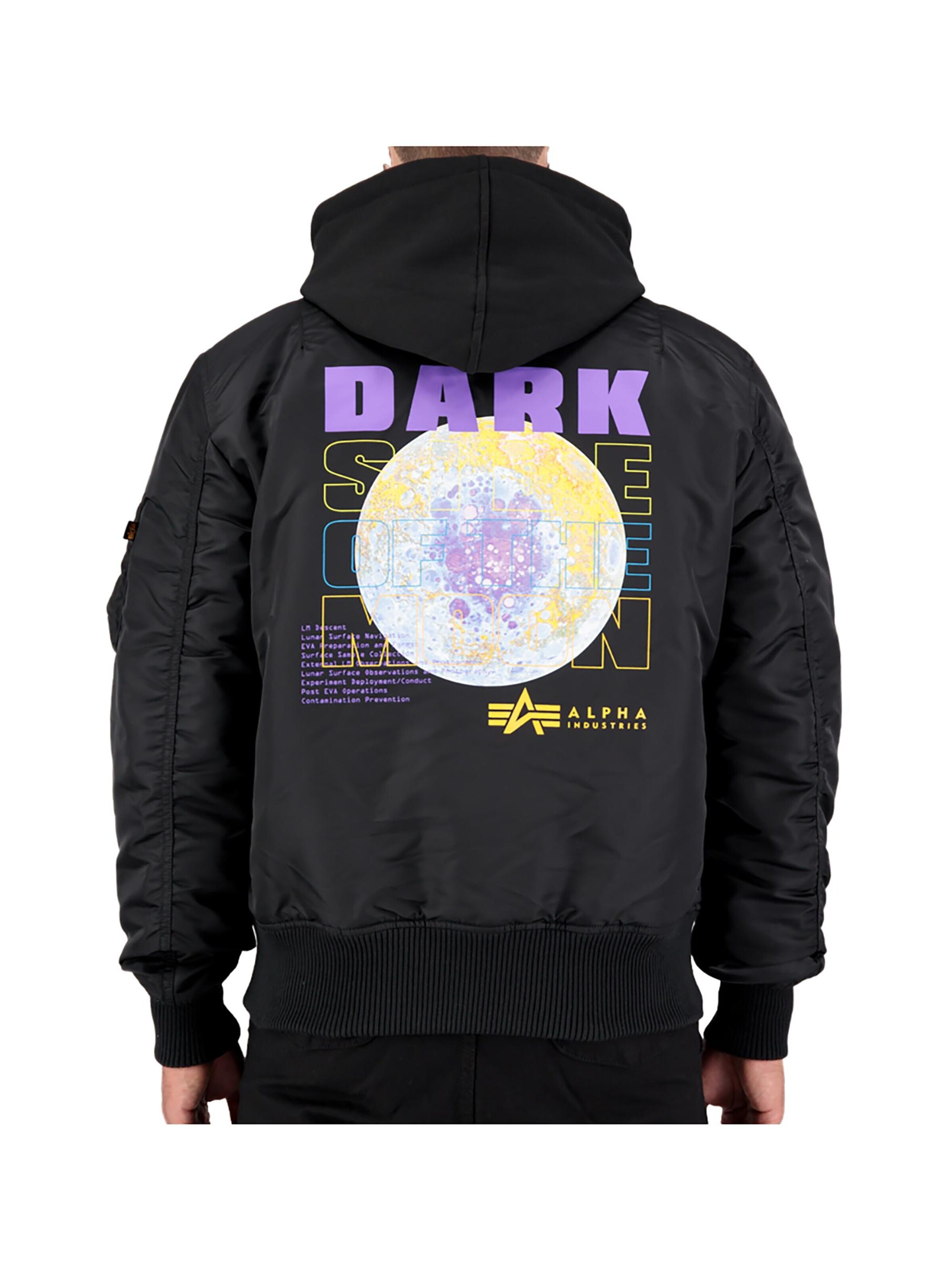 ALPHA INDUSTRIES Between-Season Jacket 'MA-1 VF Dark Side' in Black