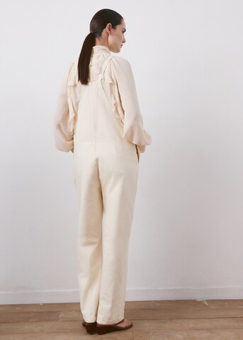MANGO Wide leg Overalls 'Petomum' in White