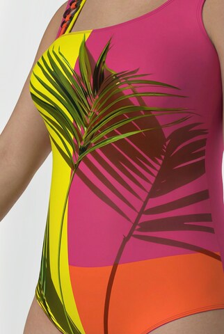 Ulla Popken Bralette Swimsuit in Mixed colors