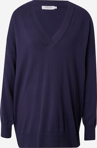 MSCH COPENHAGEN Oversized Sweater 'Neila Rachelle' in Blue: front