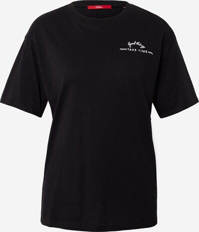Tricou s.Oliver pe negru / alb, Vizualizare produs