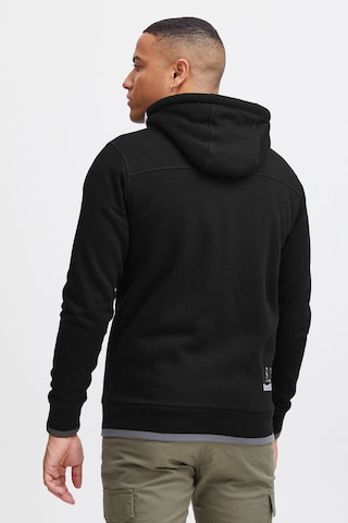 !Solid Zip-Up Hoodie 'BenjaminZip Pile' in Black