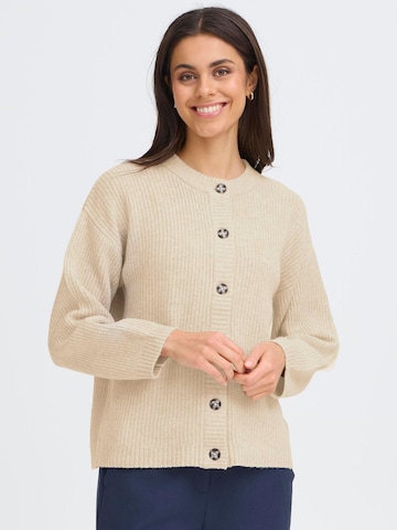Oxmo Gebreid vest in Beige