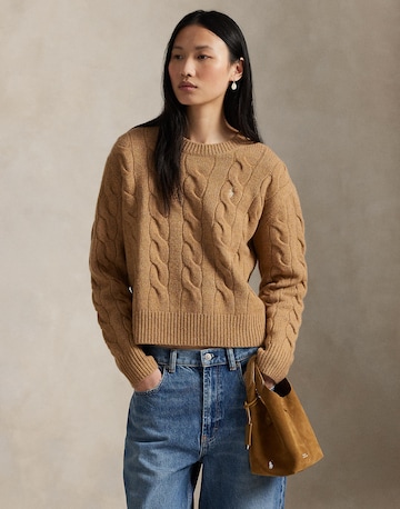 Polo Ralph Lauren Пуловер в кафяво: отпред