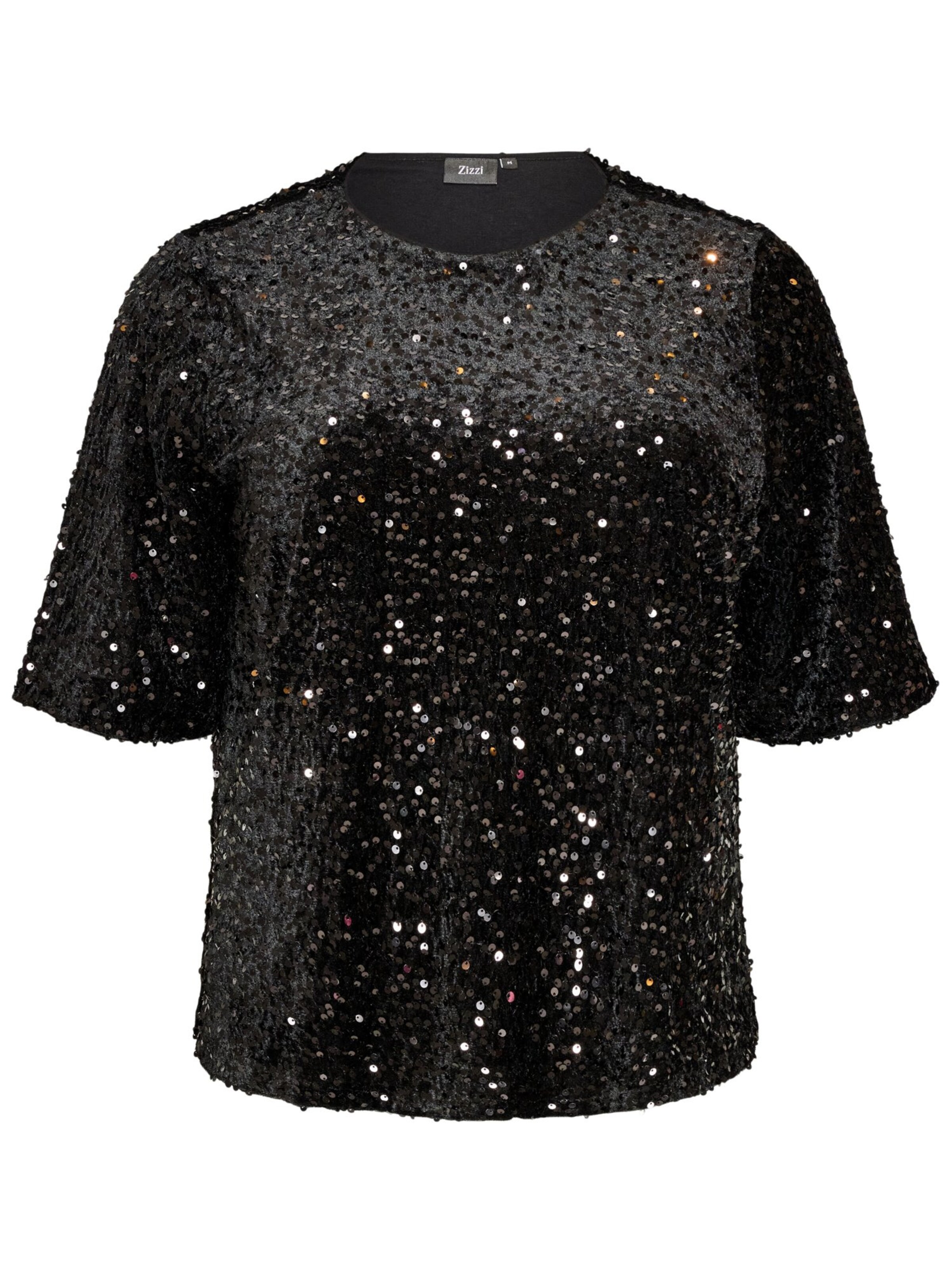 Camicia da donna 'Josefine' di Zizzi in nero: frontale