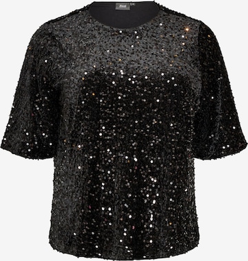 Camicia da donna 'Josefine' di Zizzi in nero: frontale