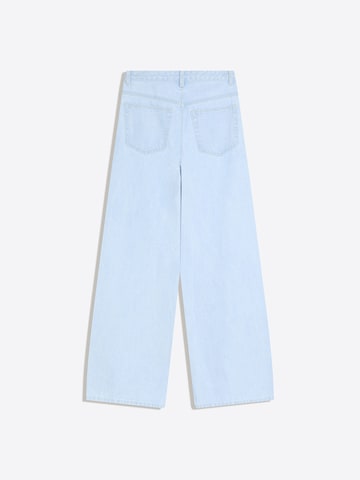 BershkaWide Leg/ Široke nogavice Traperice - plava boja