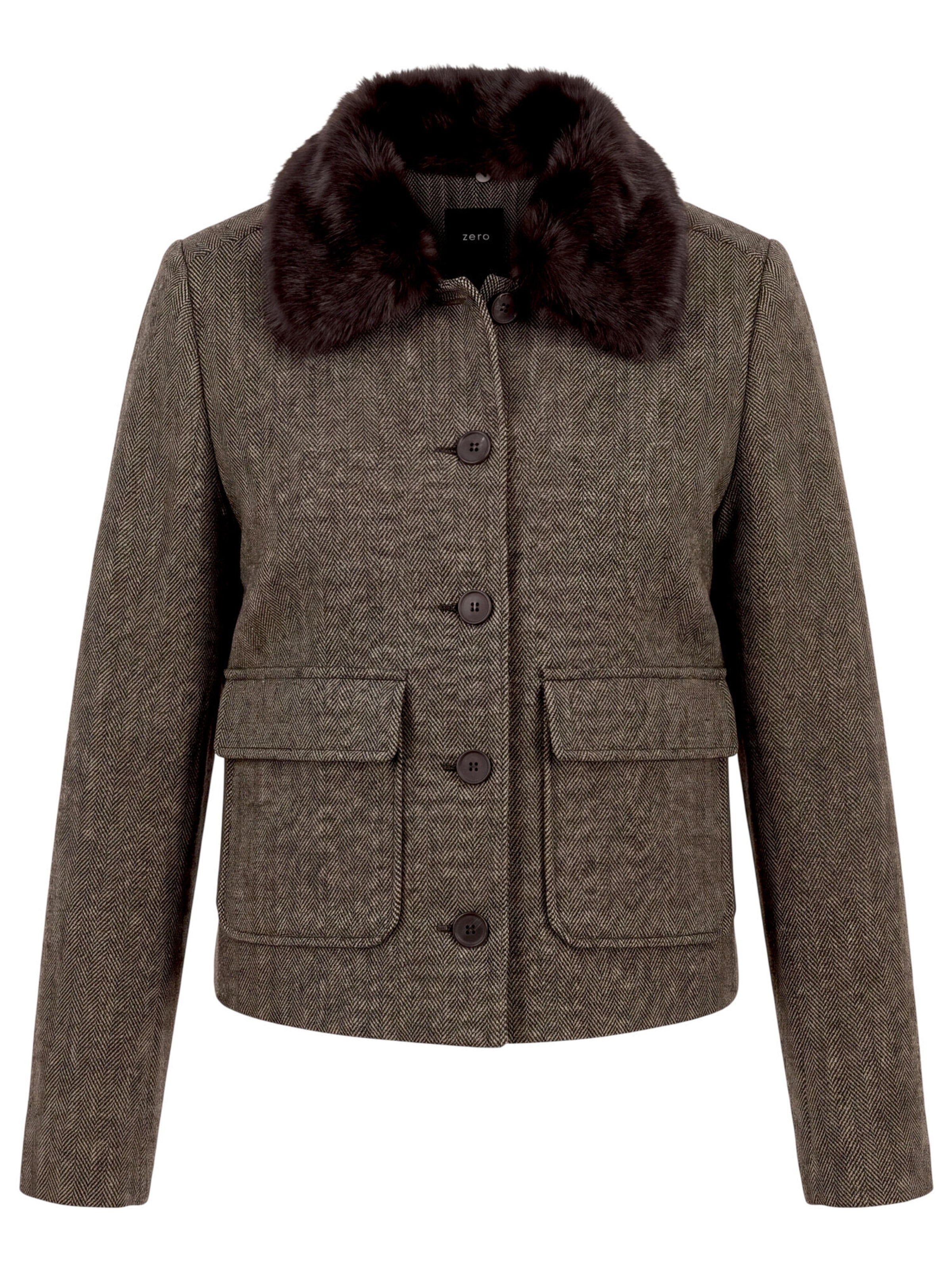 Veste mi-saison zero en noir : devant