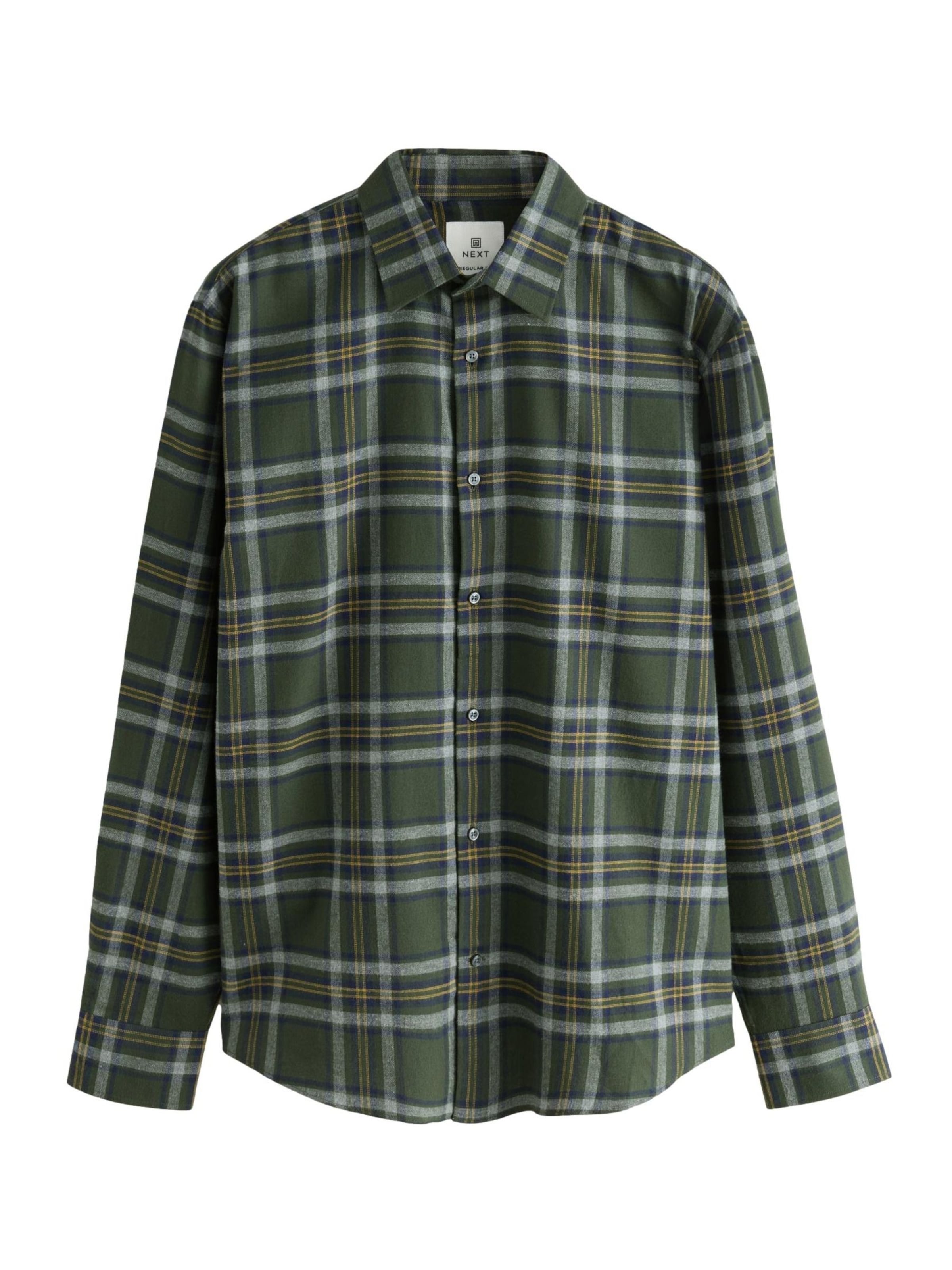 Next Regular fit Πουκάμισο σε πράσινο: μπροστά