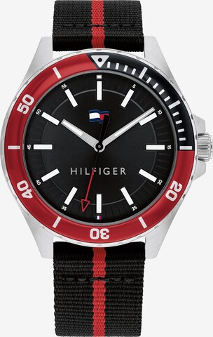 TOMMY HILFIGER Аналогов часовник в черно