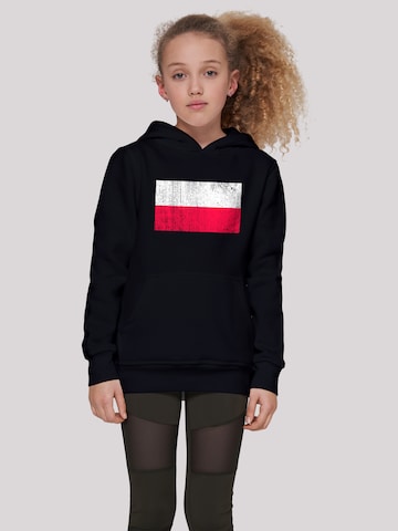 F4NT4STIC Sweatshirt 'Poland Polen Flagge' in Zwart: voorkant