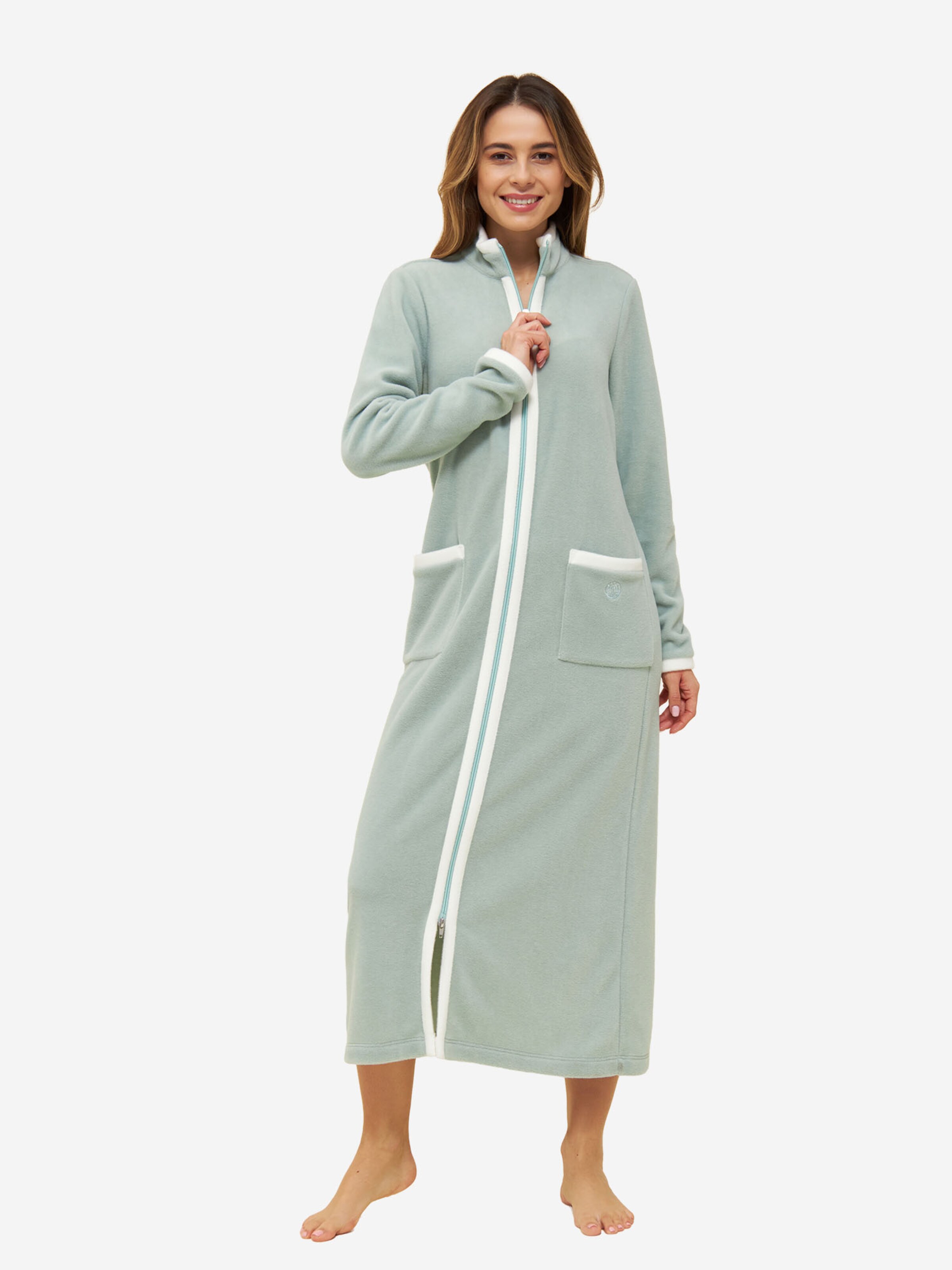 FÉRAUD PARIS Short Bathrobe ' Fleece ' in Green
