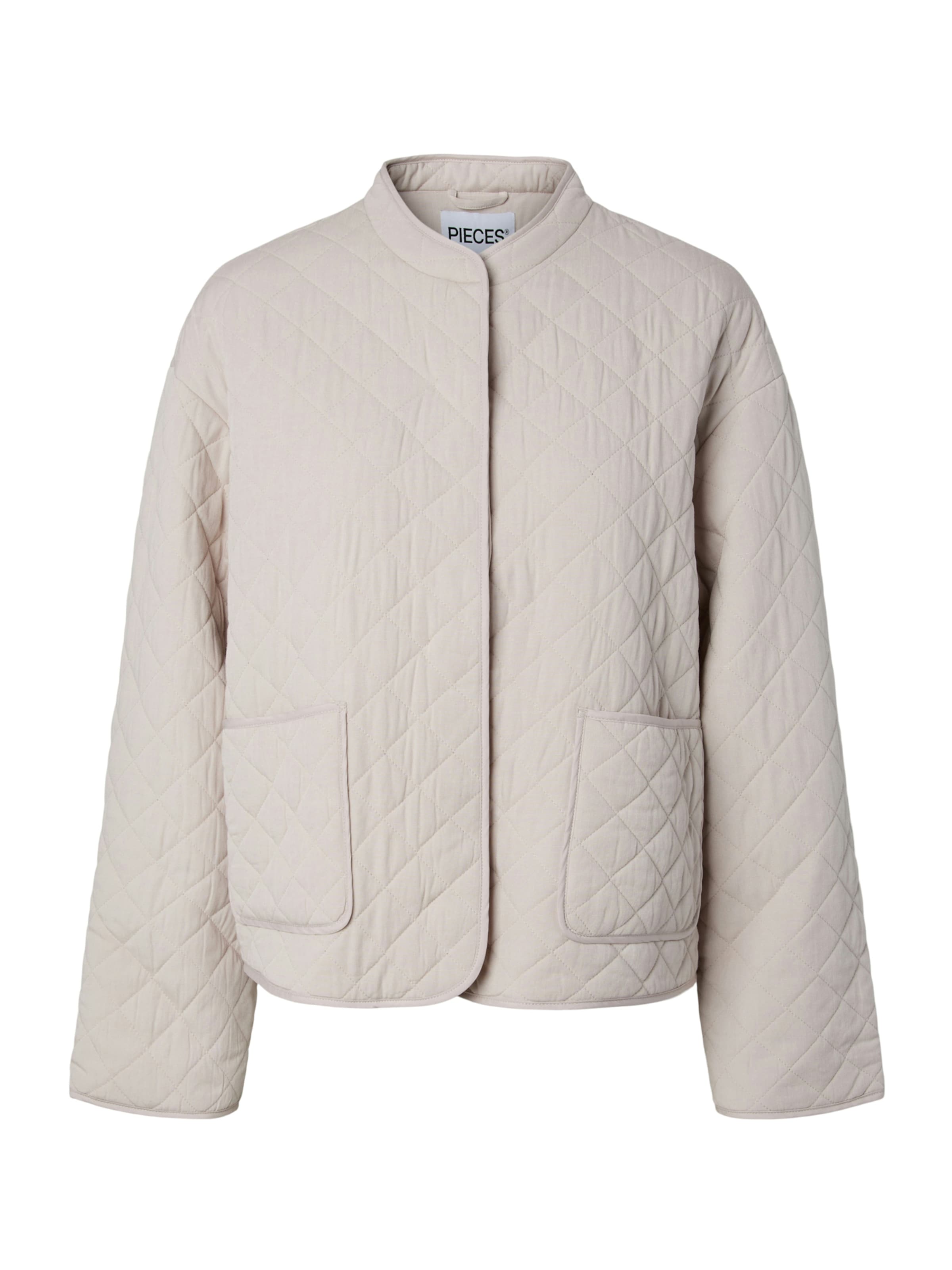 PIECES Tussenjas 'PCRIKKE' in Grijs: voorkant