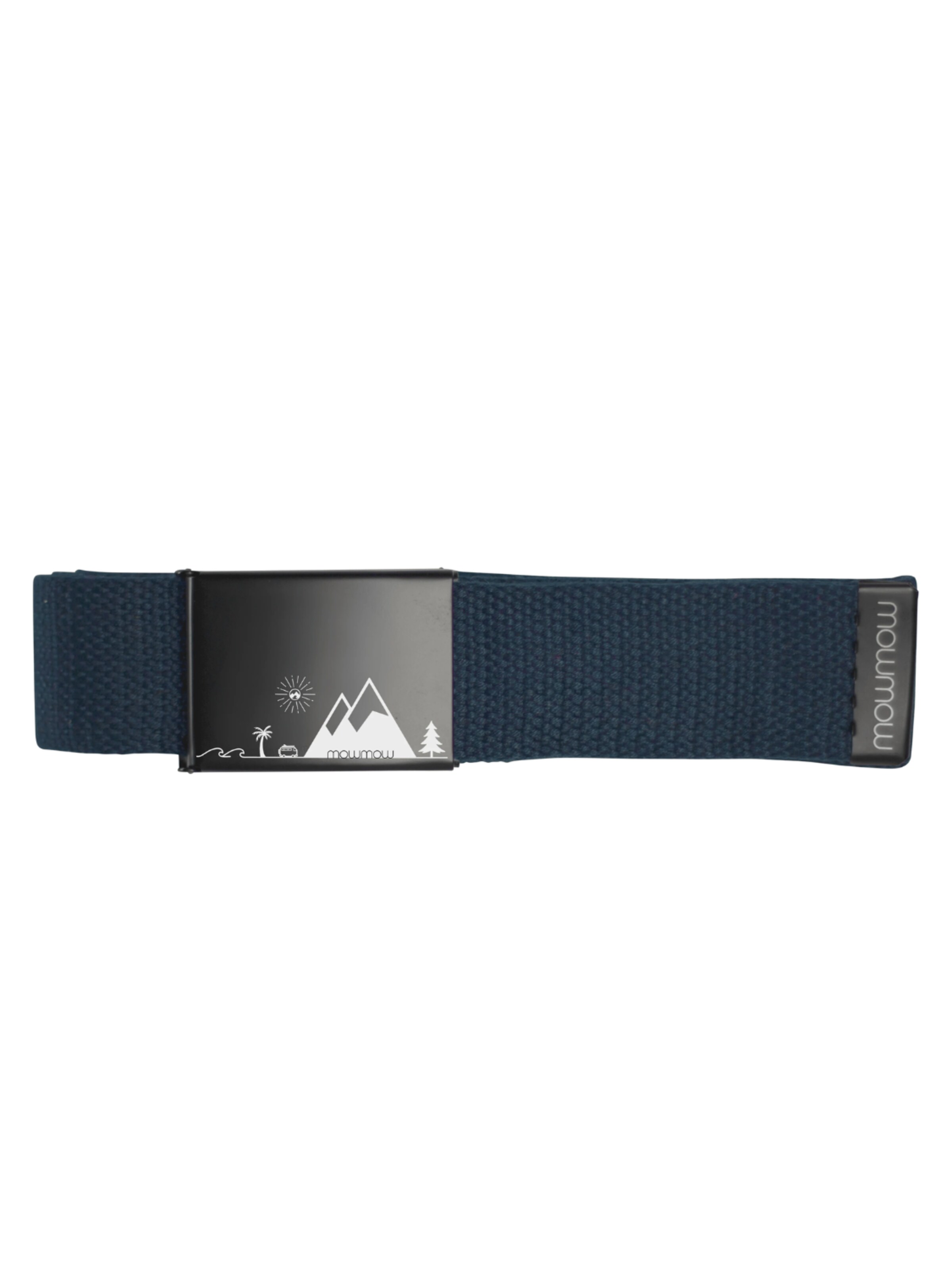 Mowmow Sportriem 'MowMow Belt - Canvas - Aluminum Buckle - 125 cm - Men - Women - Black' in Grijs