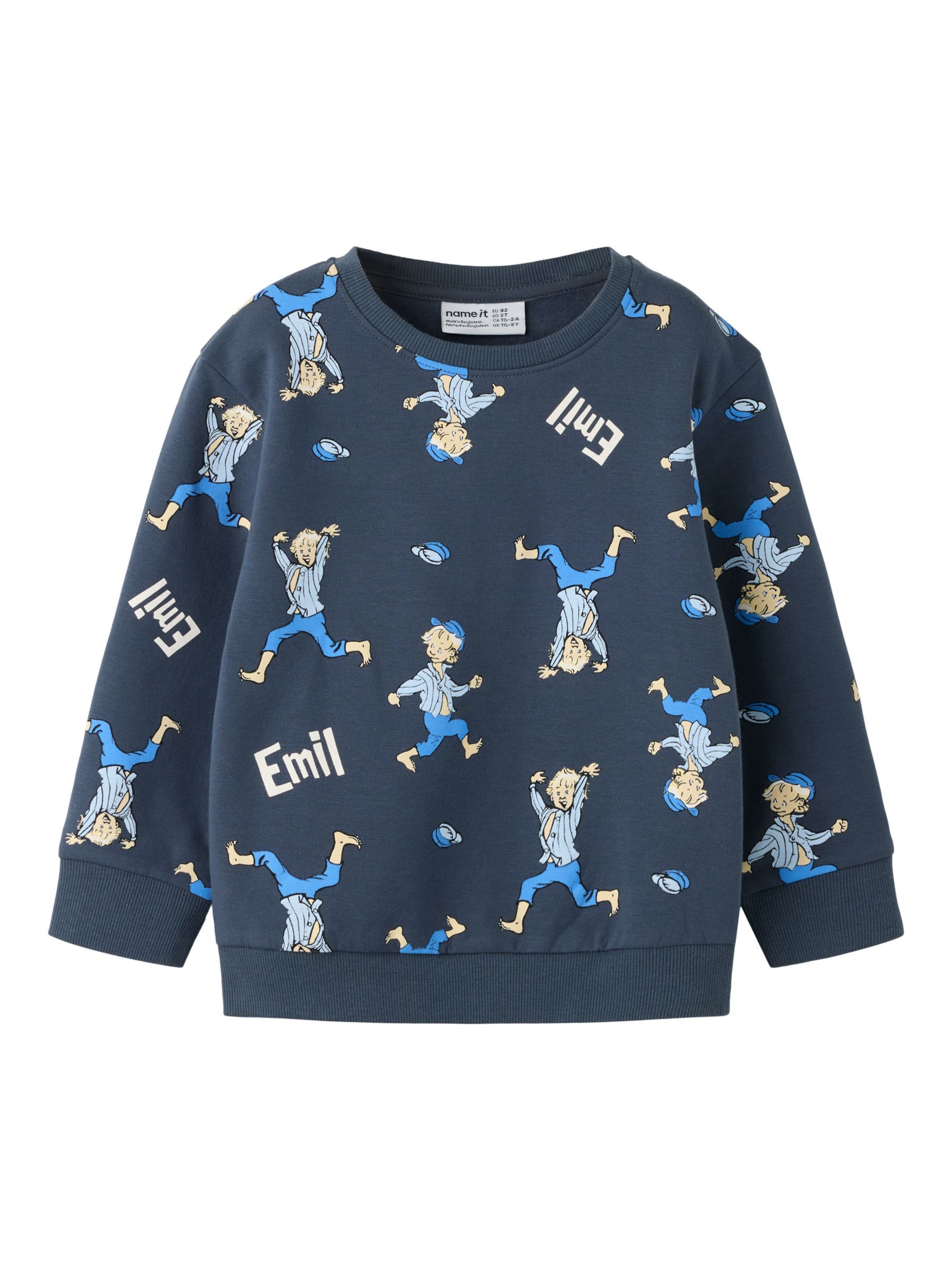 NAME IT - Sudadera en azul: frente