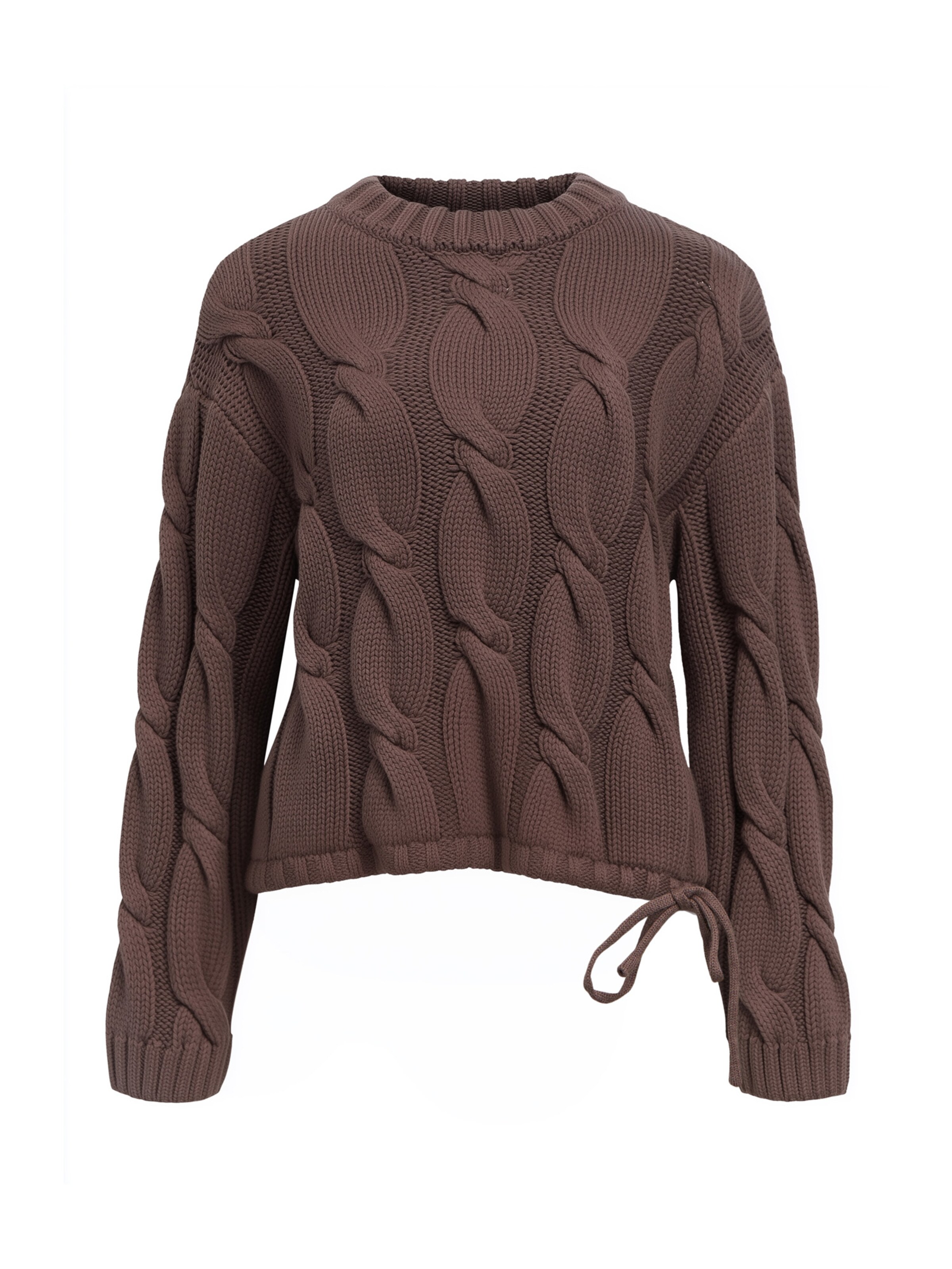 OBJECT Pullover 'BAY' in Braun: Vorderseite