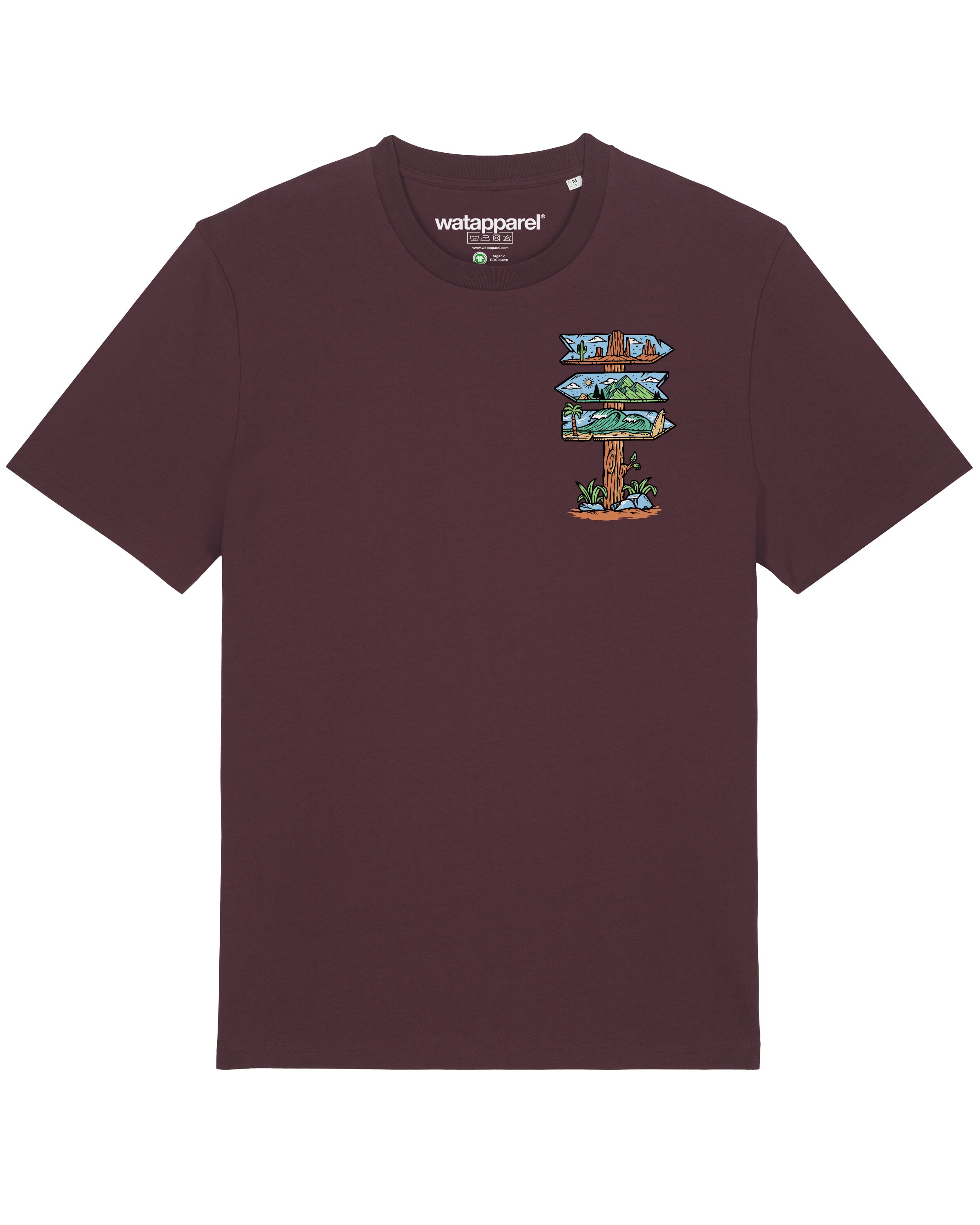 Watapparel T-Shirt ' Adventure is everywhere ' in Rot: Vorderseite