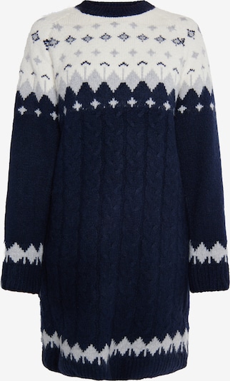 usha BLUE LABEL Adīta kleita, krāsa - tumši zils / gaiši pelēks / balts, Preces skats