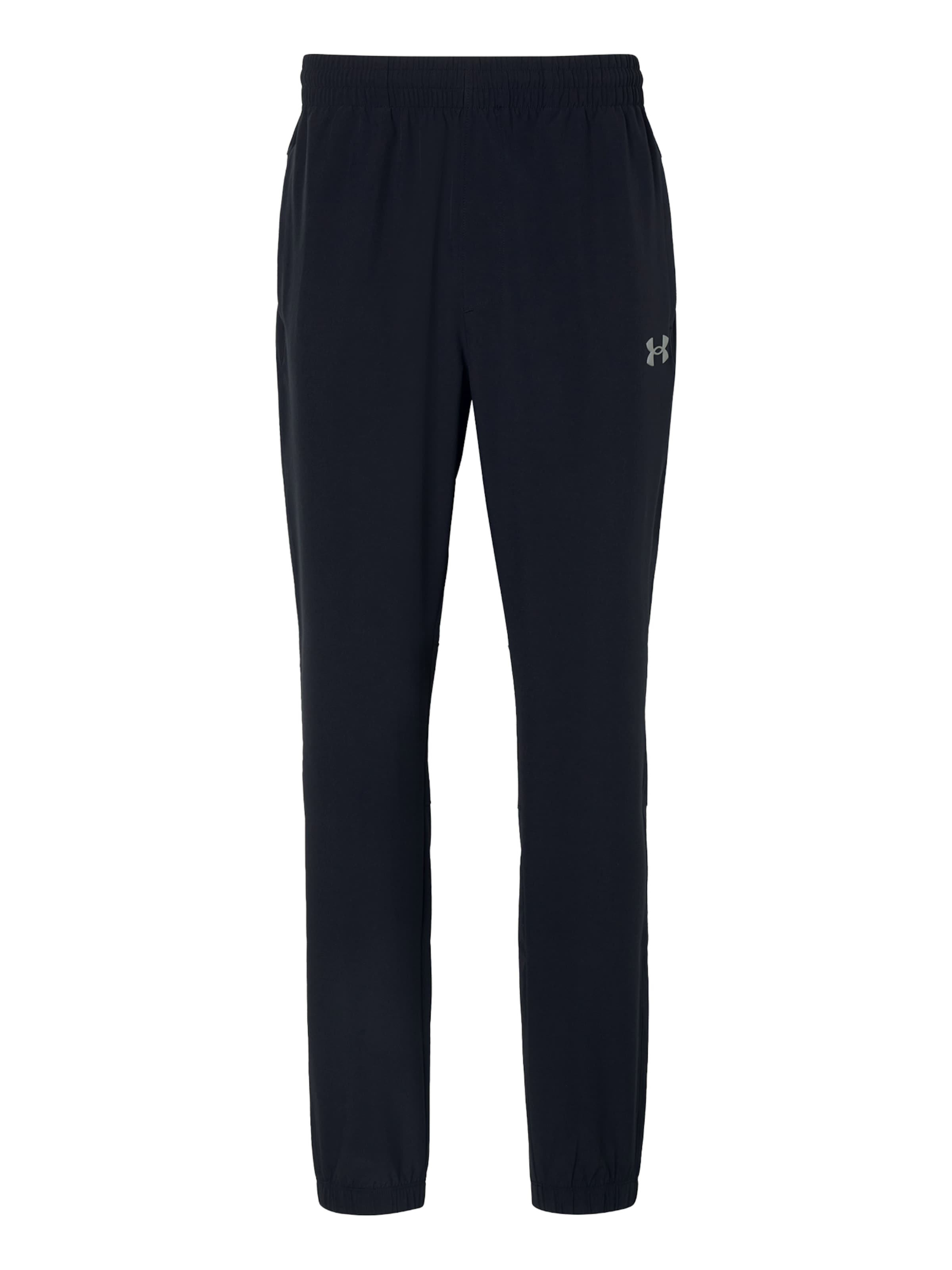 UNDER ARMOUR Tapered Sportbroek 'Tech Utility' in Zwart: voorkant